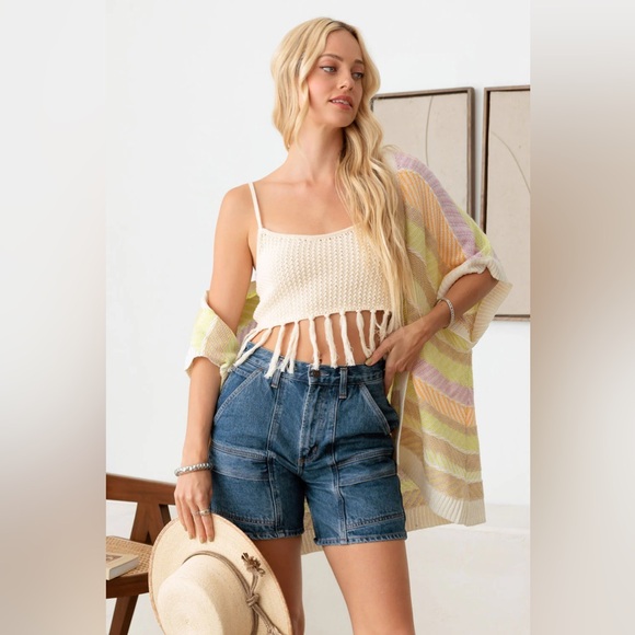 Color Knitted Open Front Cardigan - Picture 2 of 7